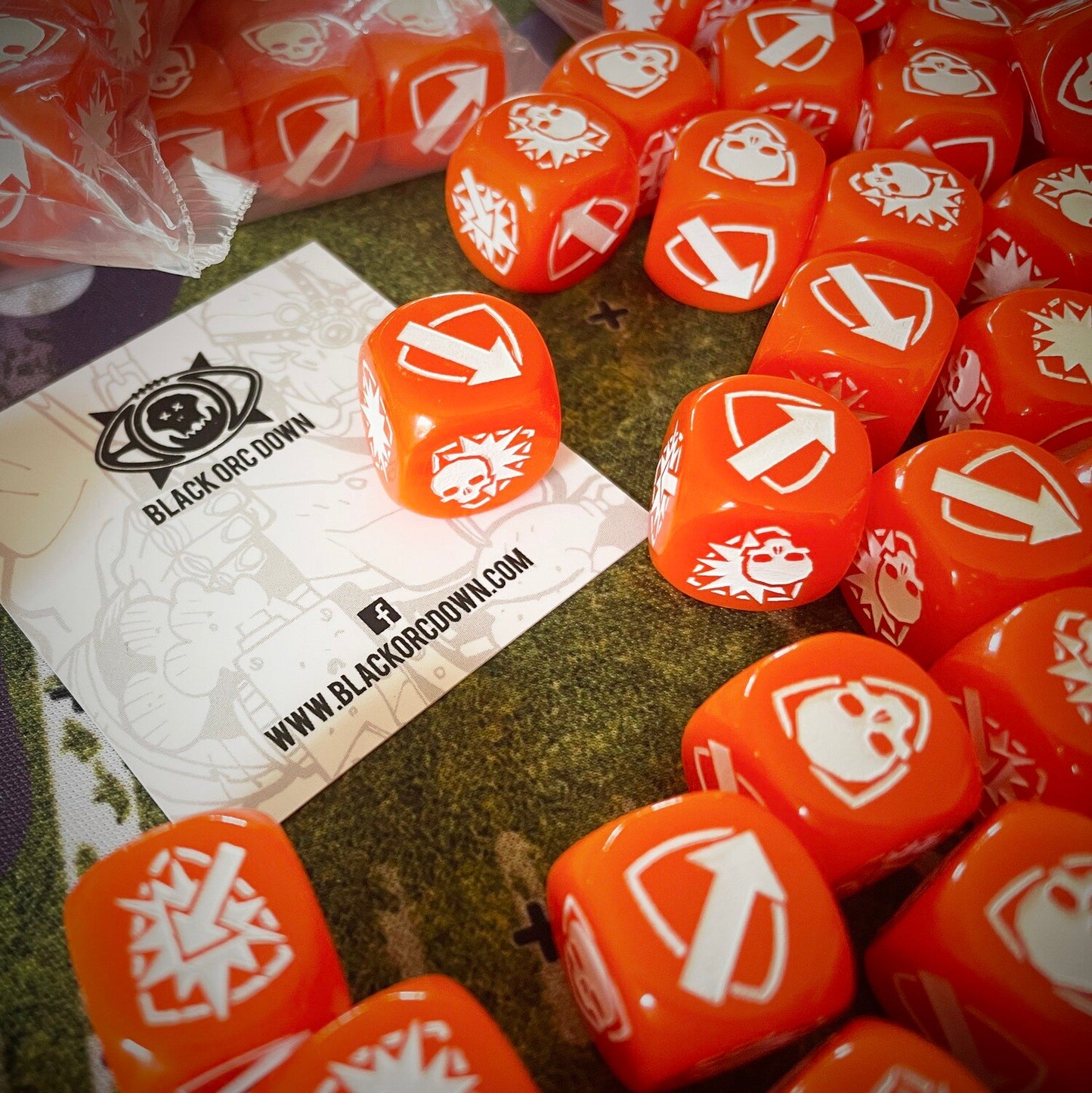Big V 2023 Orange Block Dice