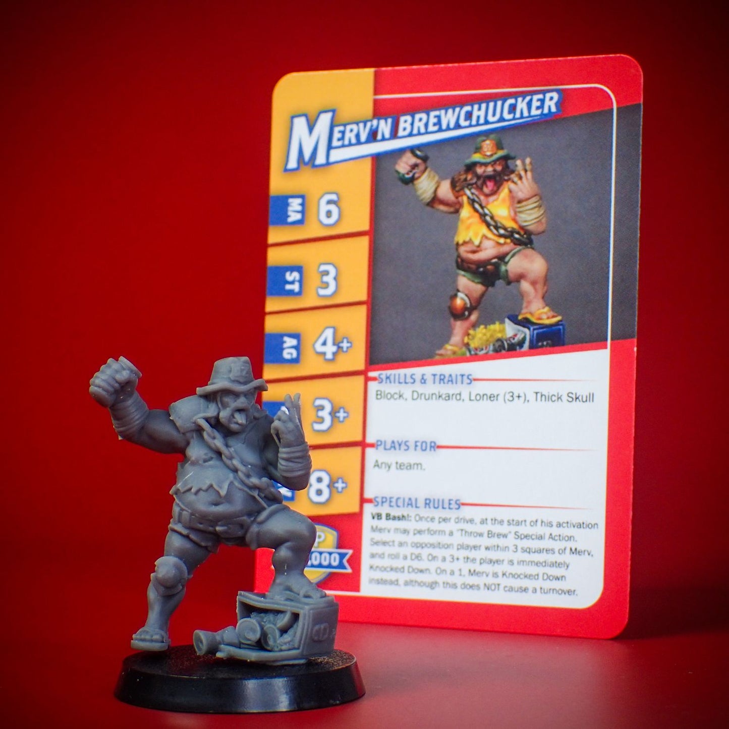 Merv'n "Brewchucker" Hughesson Star Player Miniature