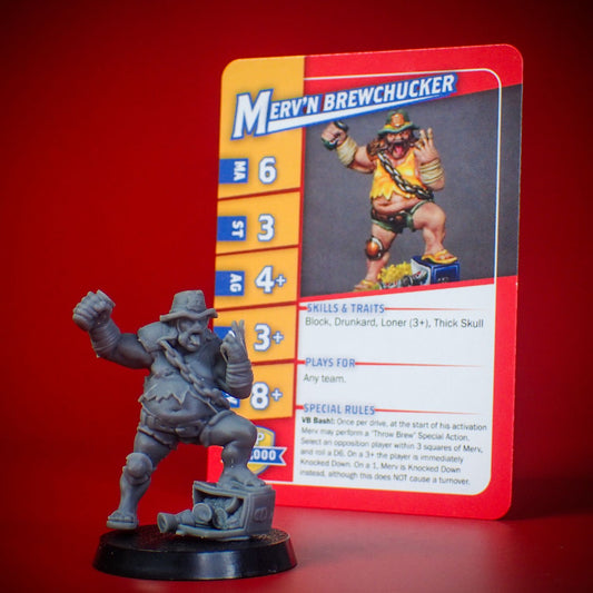 Merv'n "Brewchucker" Hughesson Star Player Miniature