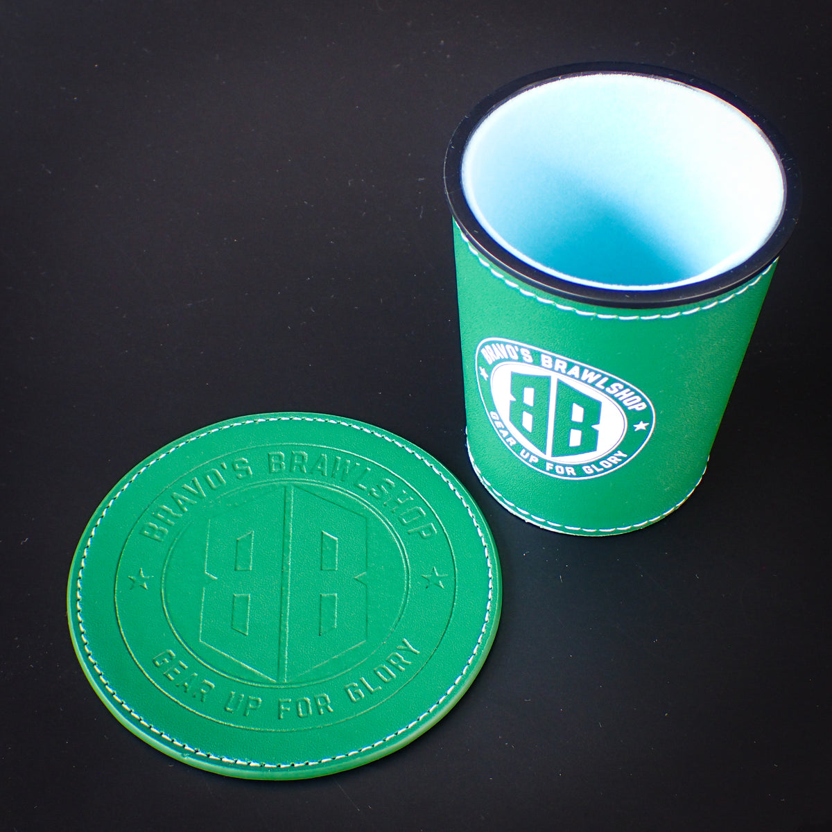 Bravo's Brawlshop Dice Cup and Slam Mat