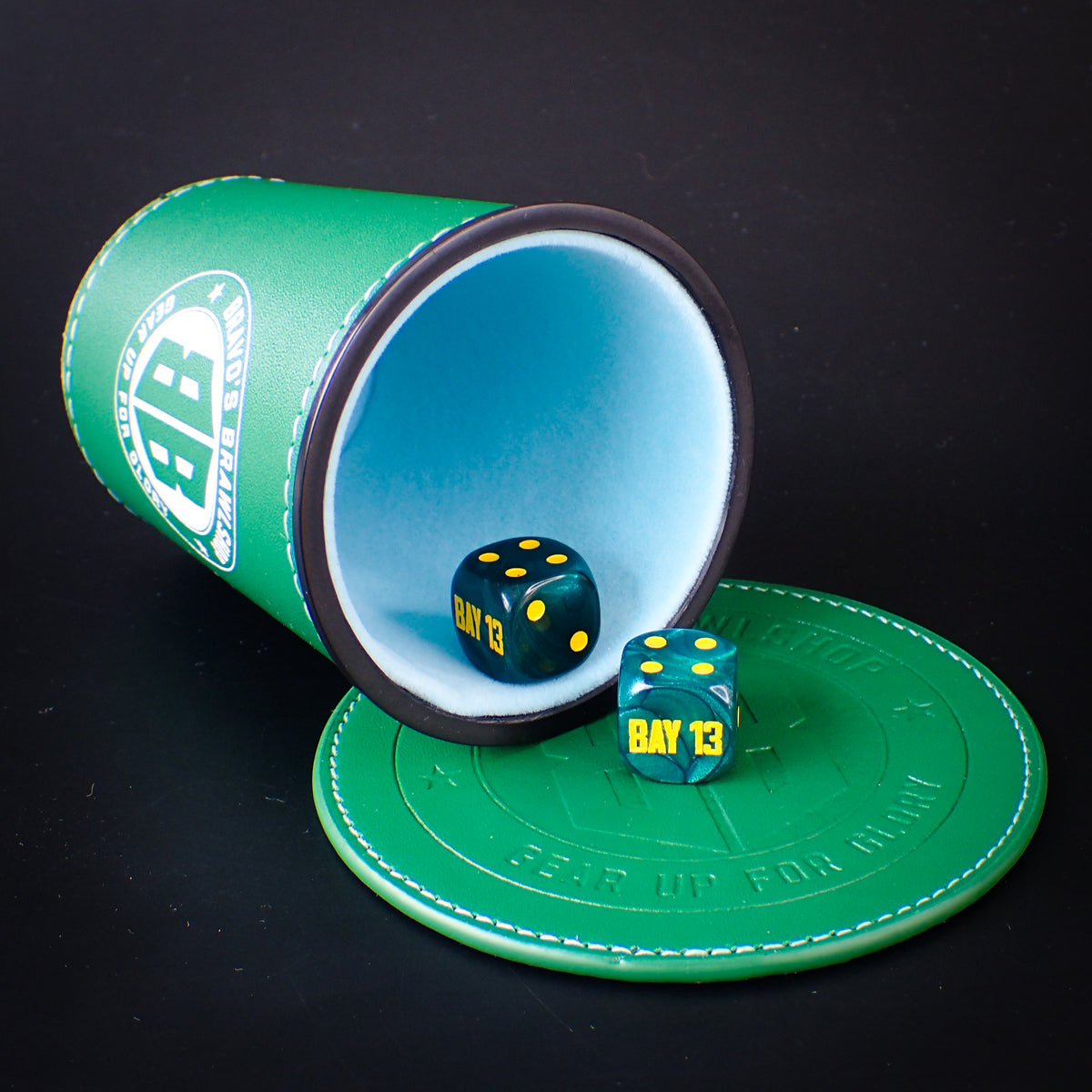 Bravo's Brawlshop Dice Cup and Slam Mat